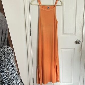 Old Navy Vibrant Orange Maxi Dress